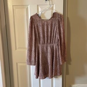 Lush Burgundy Long Sleeve Dress